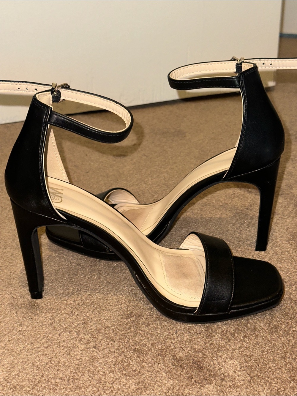 Classic Black Ankle-Strap High Heel Sandals - Women